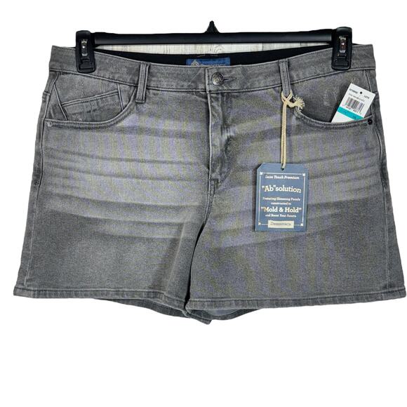 Democracy SZ 16 “Ab”solution Jean Shorts Distressed Stretch Hi-Rise Whiskered - Picture 1 of 10